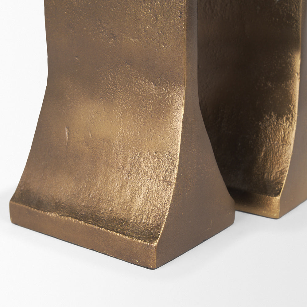 Mercana - Polli Antiqued Gold w/ Matte Black Metal Taper Candleholders (Set of 2) - 70670 view 10