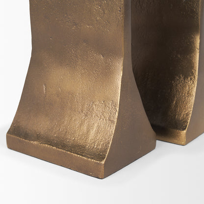 Mercana - Polli Antiqued Gold w/ Matte Black Metal Taper Candleholders (Set of 2) - 70670 view 10