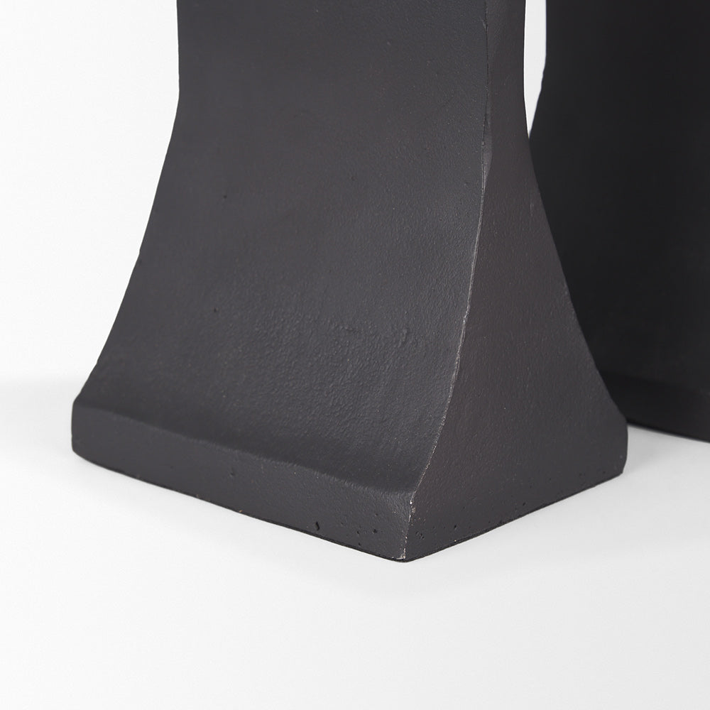 Mercana - Polli Matte Black w/ Brushed Gold Metal Taper Candleholders (Set of 2) - 70672 view 9