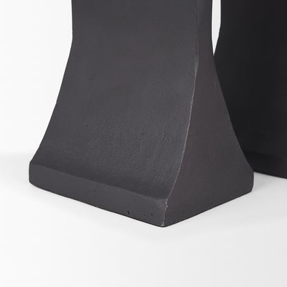 Mercana - Polli Matte Black w/ Brushed Gold Metal Taper Candleholders (Set of 2) - 70672 view 9