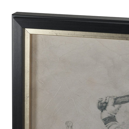 Mercana - Polo Player I by Mercana Studio a Hand Embellished Textured Framed Art Print Matted under Glass - 13617 view 4