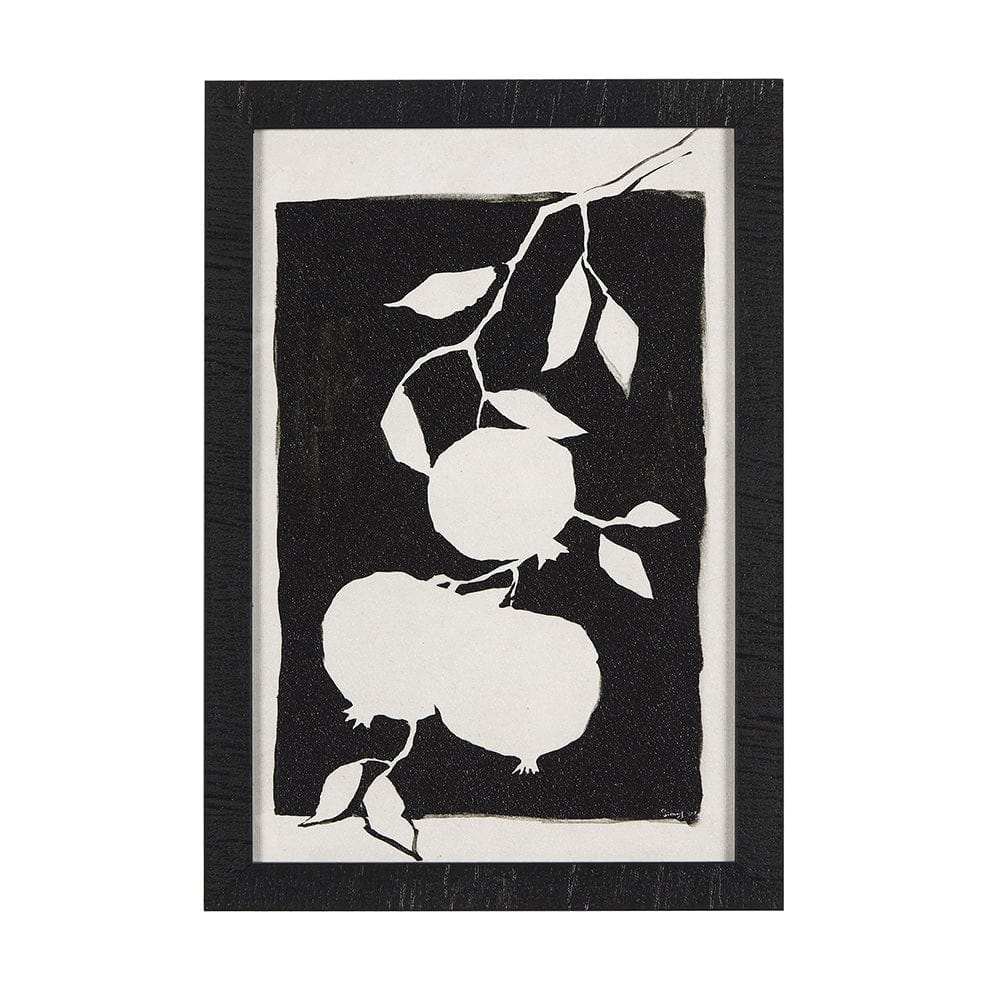 Mercana - Pomegranate Branch Silhouette by Mercana Studio a Hand Embellished Textured Framed Art Print - 14735 view 1