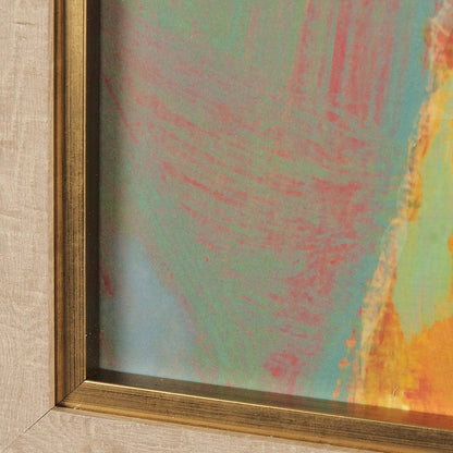 Mercana - Pop Birds - Flit by Mercana Studio a Hand Embellished Textured Framed Art Print Matted under Glass - 14647 view 5