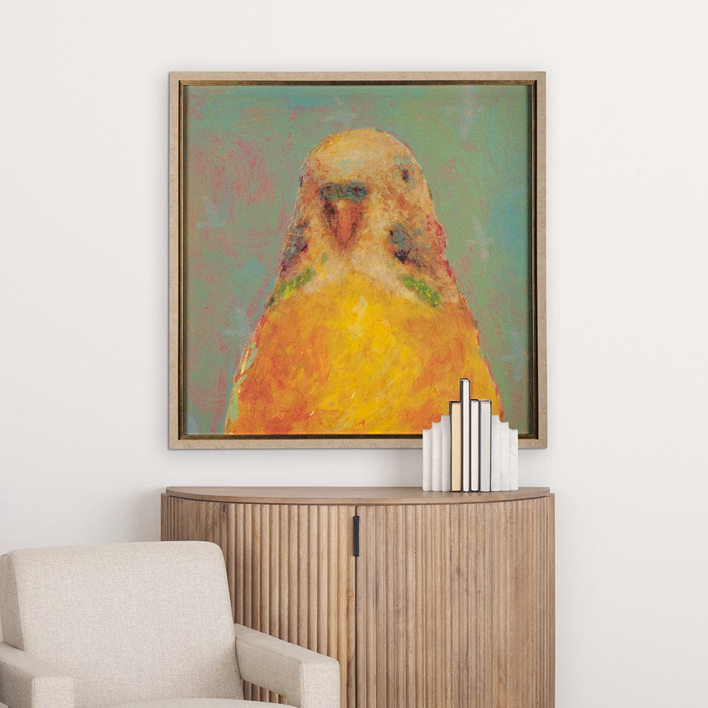 Mercana - Pop Birds - Flit by Mercana Studio a Hand Embellished Textured Framed Art Print Matted under Glass - 14647 view 8