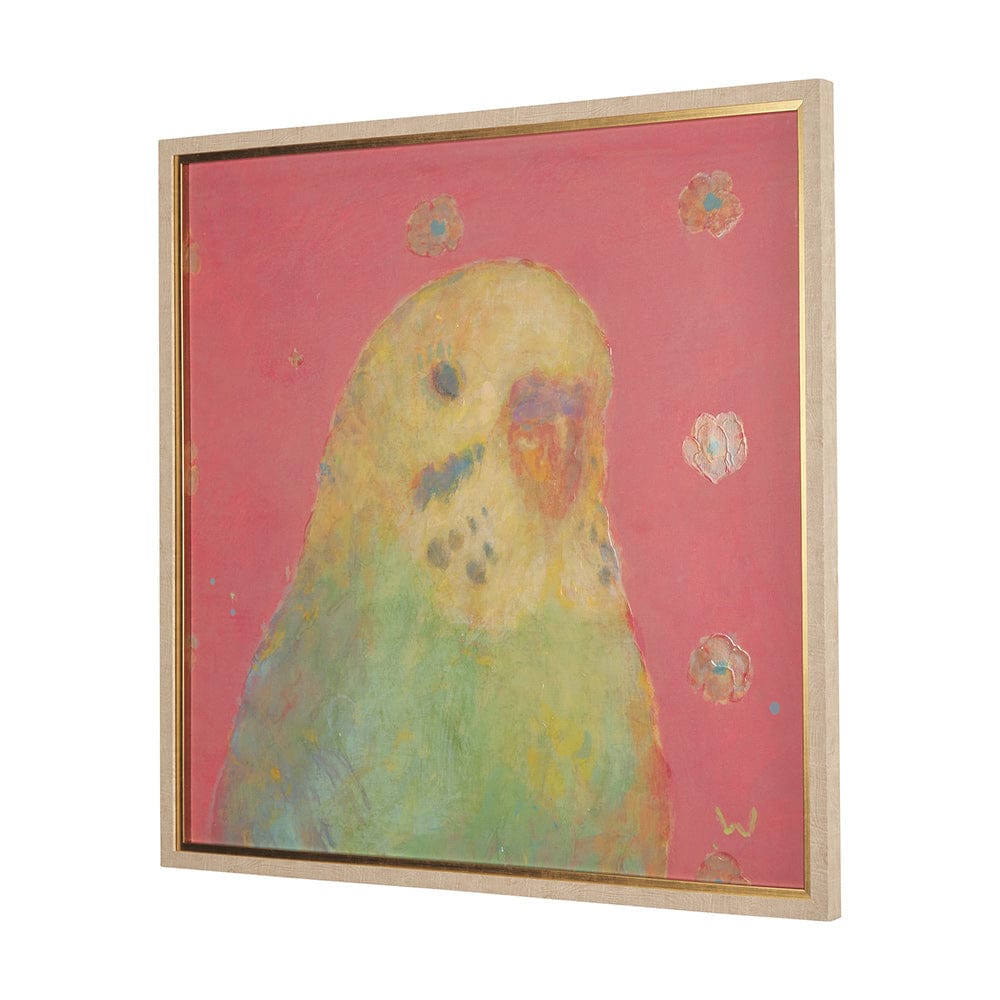 Mercana - Pop Birds - Sore by Mercana Studio a Hand Embellished Textured Framed Art Print Matted under Glass - 14648 view 2