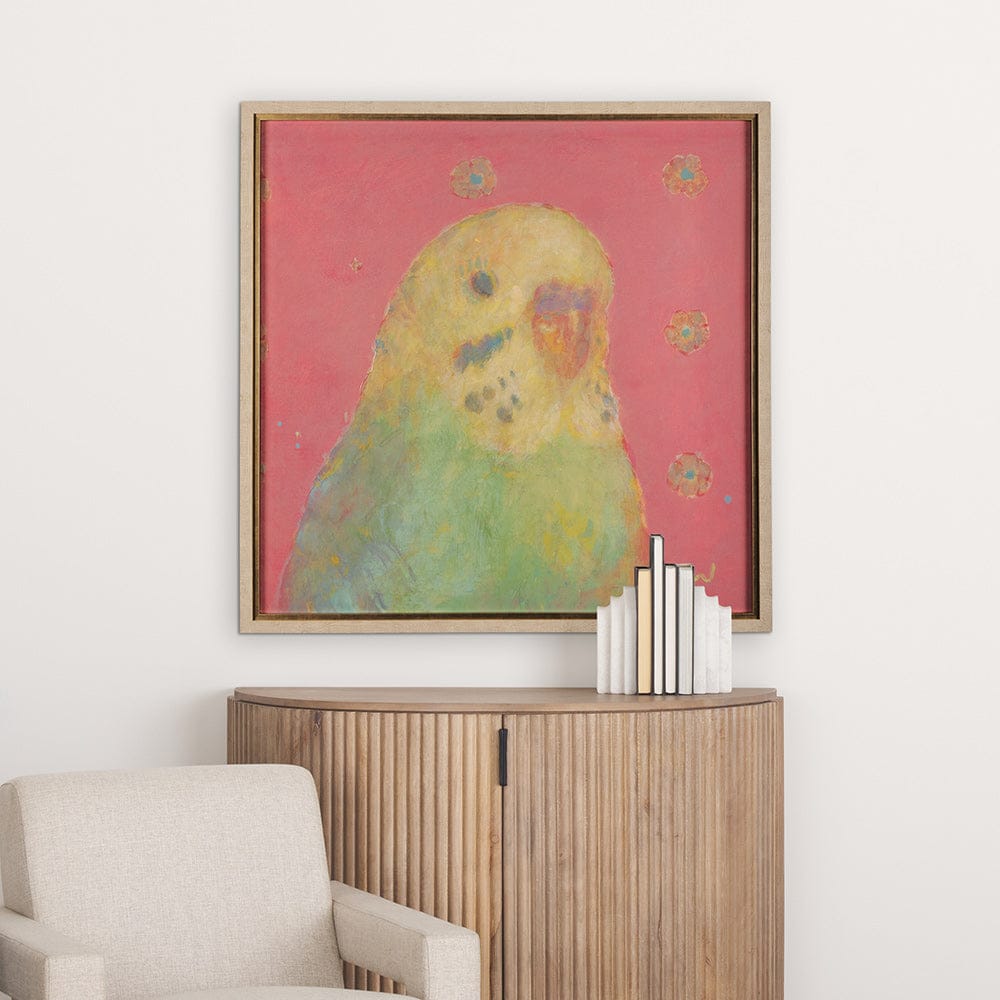 Mercana - Pop Birds - Sore by Mercana Studio a Hand Embellished Textured Framed Art Print Matted under Glass - 14648 view 8