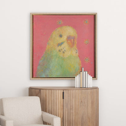 Mercana - Pop Birds - Sore by Mercana Studio a Hand Embellished Textured Framed Art Print Matted under Glass - 14648 view 8