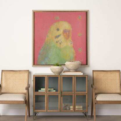 Mercana - Pop Birds - Sore by Mercana Studio a Hand Embellished Textured Framed Art Print Matted under Glass - 14648 view 9