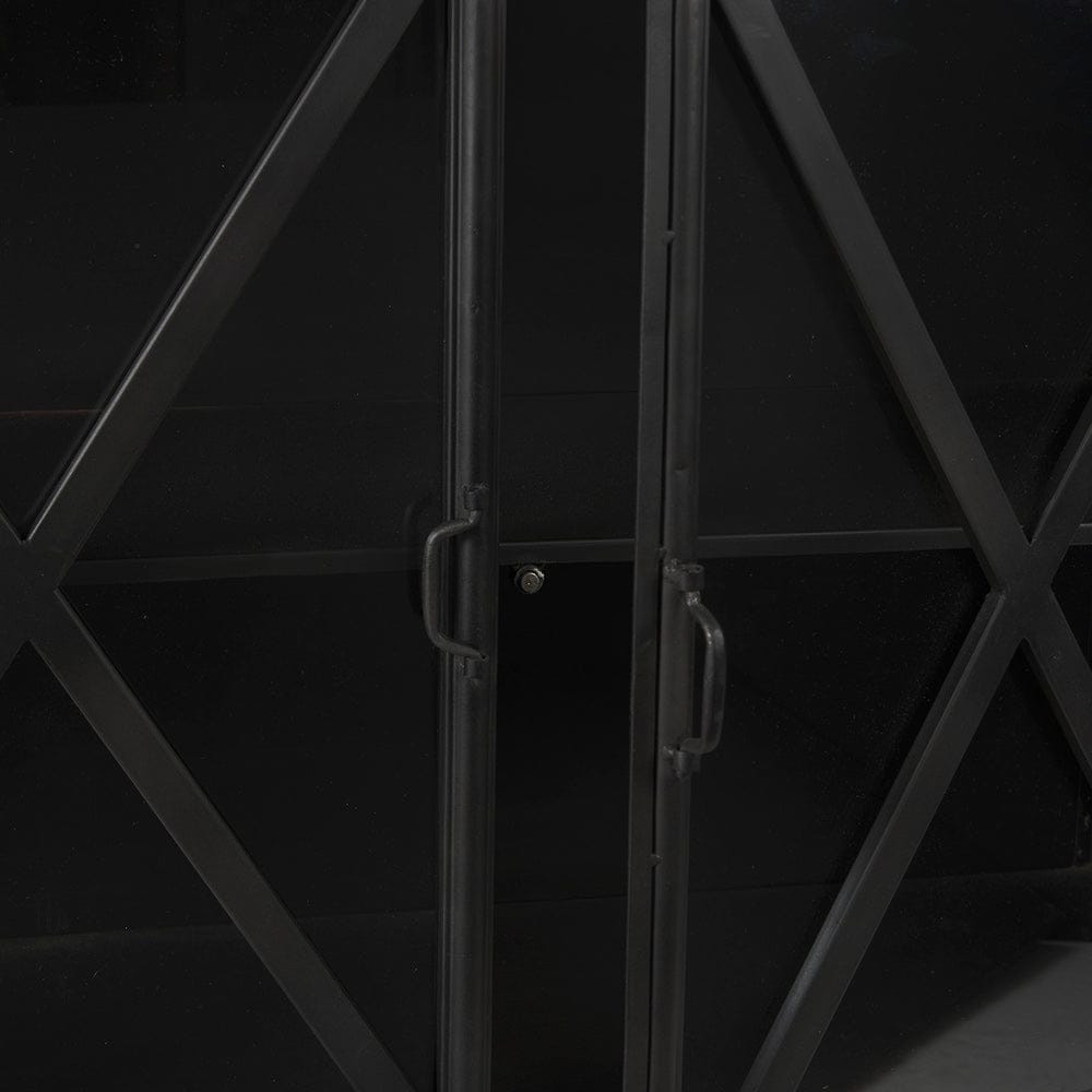 Mercana - Poppy I 79x16 Black Metal With Glass Door Sideboard - 50524 view 4