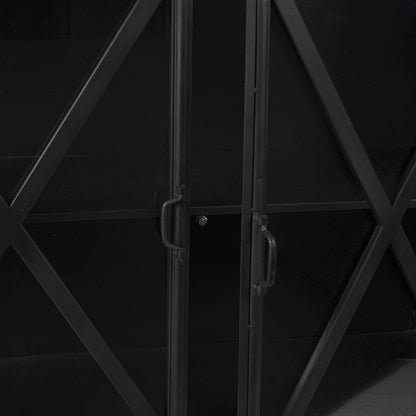Mercana - Poppy I 79x16 Black Metal With Glass Door Sideboard - 50524 view 4