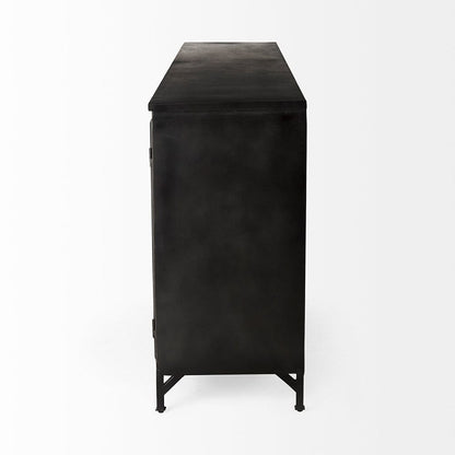 Mercana - Poppy I 79x16 Black Metal With Glass Door Sideboard - 50524 view 5