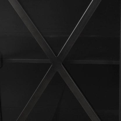 Mercana - Poppy I 79x16 Black Metal With Glass Door Sideboard - 50524 view 8