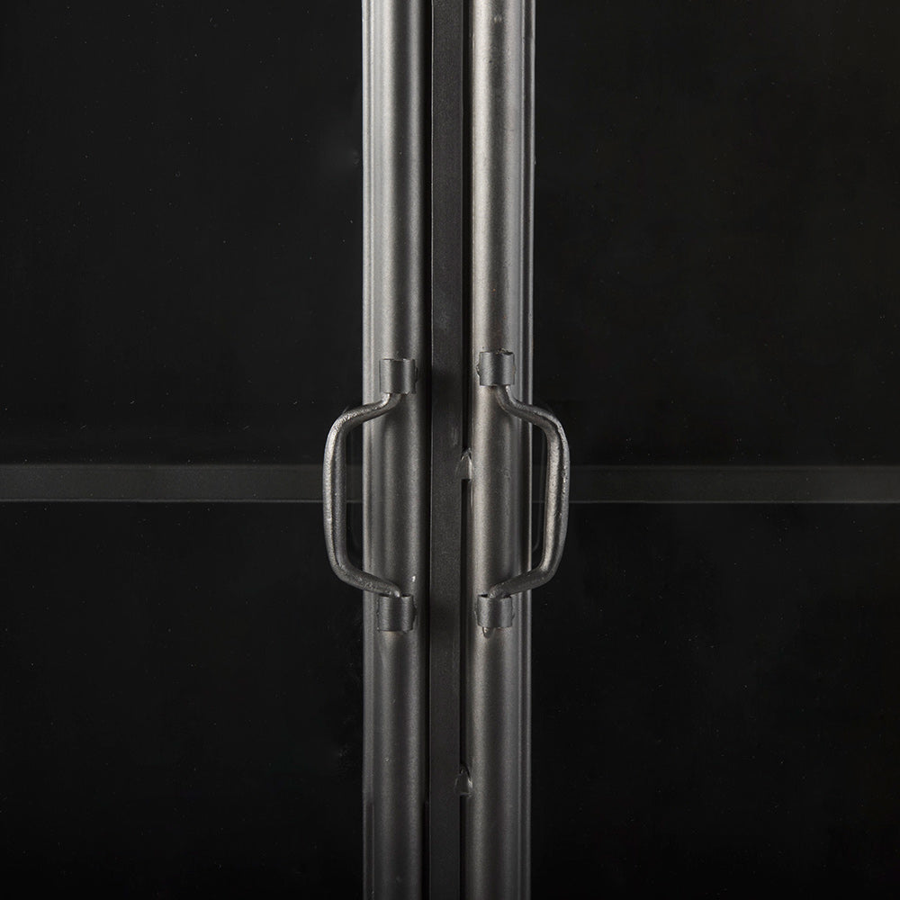 Mercana - Poppy II 73.8" H Black Metal With Glass Door Display Cabinet - 50361 view 6