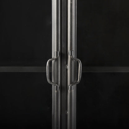 Mercana - Poppy II 73.8" H Black Metal With Glass Door Display Cabinet - 50361 view 6