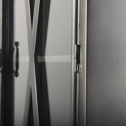 Mercana - Poppy II 73.8" H Black Metal With Glass Door Display Cabinet - 50361 view 8