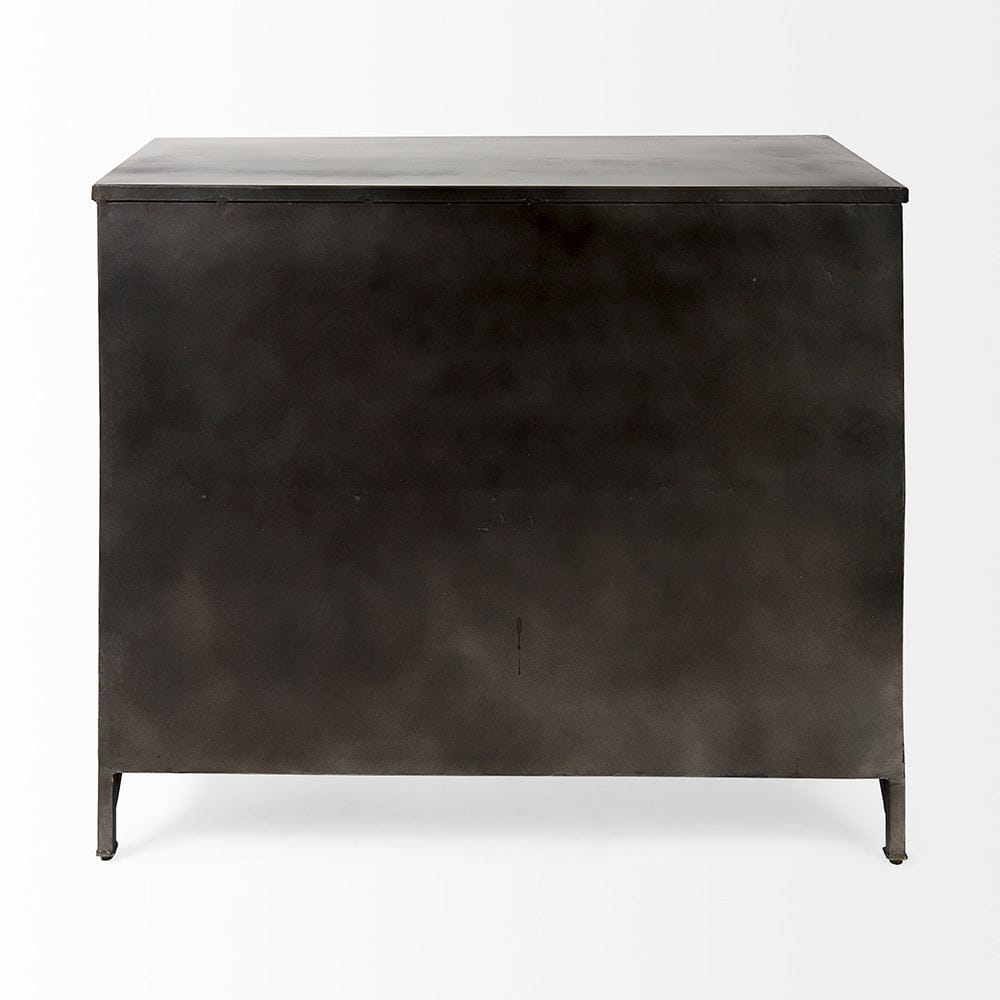 Mercana - Poppy III 40L x 16W Black Metal With Glass Door Accent Cabinet - 69129 view 4