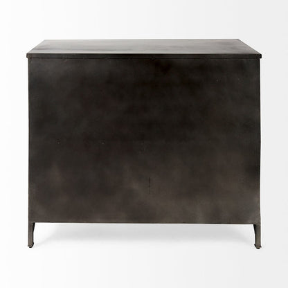 Mercana - Poppy III 40L x 16W Black Metal With Glass Door Accent Cabinet - 69129 view 4