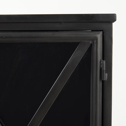Mercana - Poppy III 40L x 16W Black Metal With Glass Door Accent Cabinet - 69129 view 6