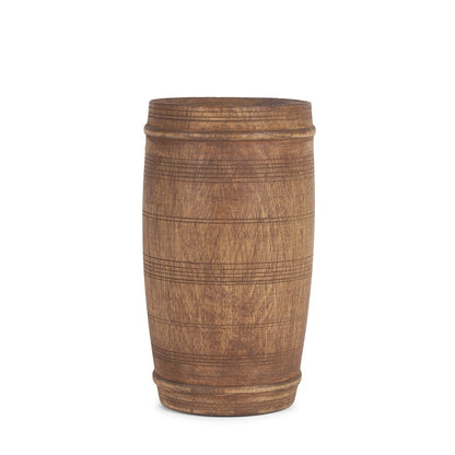 Mercana - Porta Small Medium Brown Reclaimed Wooden Pot - 70508 view 1