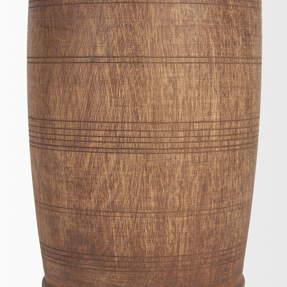 Mercana - Porta Small Medium Brown Reclaimed Wooden Pot - 70508 view 5