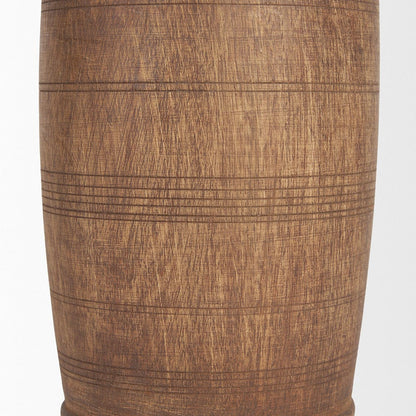 Mercana - Porta Small Medium Brown Reclaimed Wooden Pot - 70508 view 5