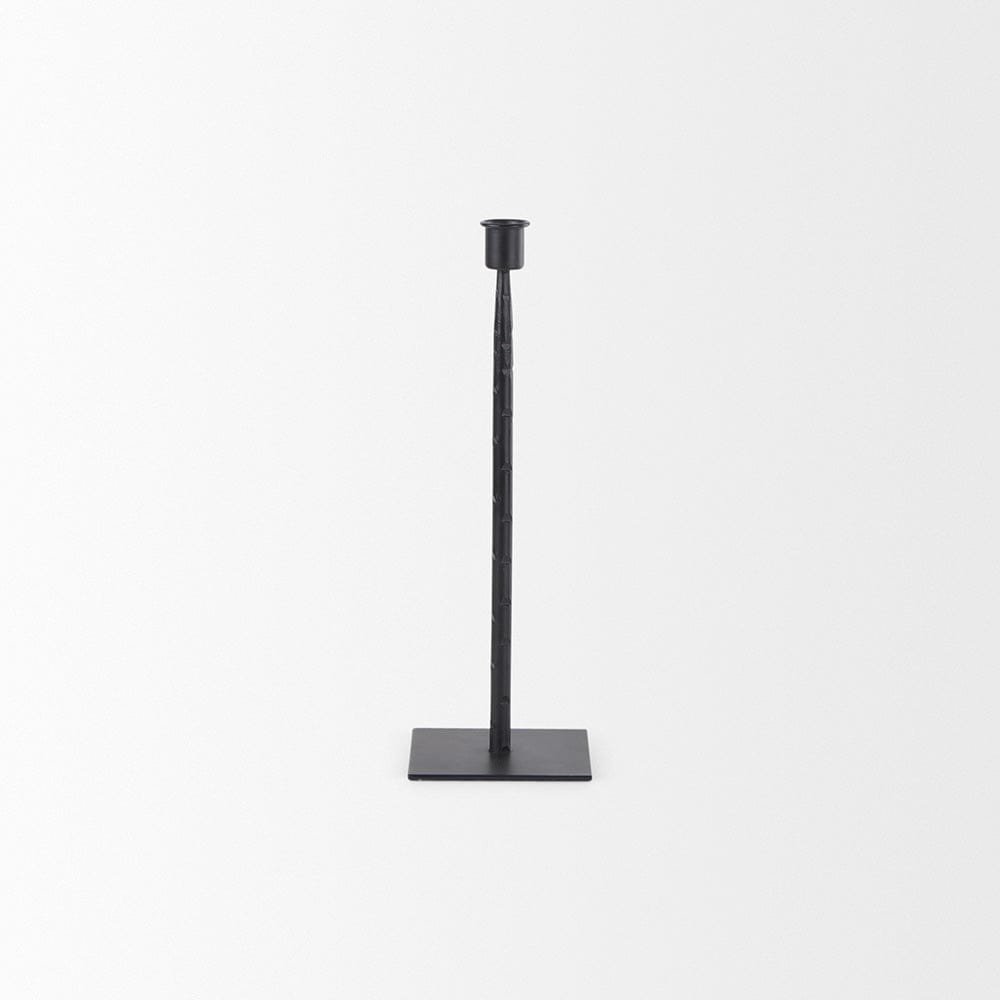 Mercana - Porter 4.5L x 4.5W x 12.0H Small Black Iron Candle Holder - 69860 view 2