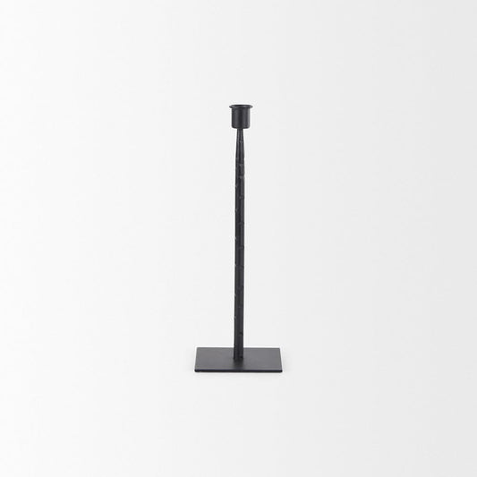 Mercana - Porter 4.5L x 4.5W x 12.0H Small Black Iron Candle Holder - 69860 view 2
