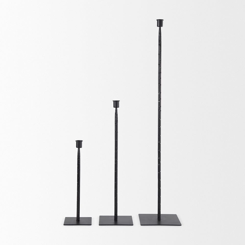 Mercana - Porter 4.5L x 4.5W x 12.0H Small Black Iron Candle Holder - 69860 view 7