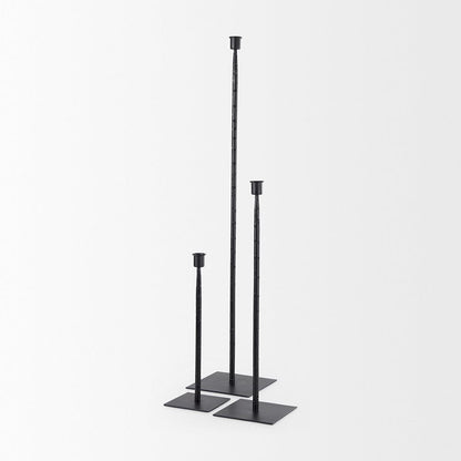 Mercana - Porter 4.5L x 4.5W x 12.0H Small Black Iron Candle Holder - 69860 view 8