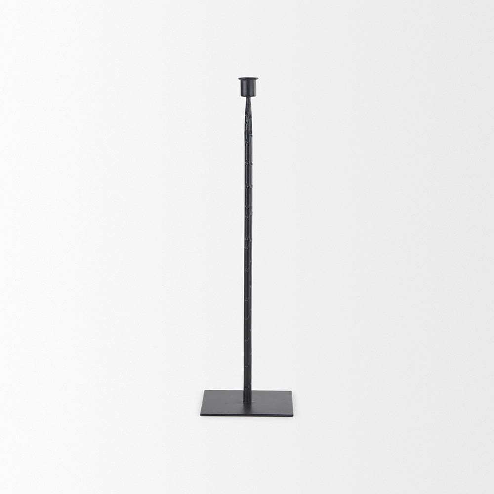 Mercana - Porter 5.0L x 5.0W x 18.0H Medium Black Iron Candle Holder - 69861 view 2