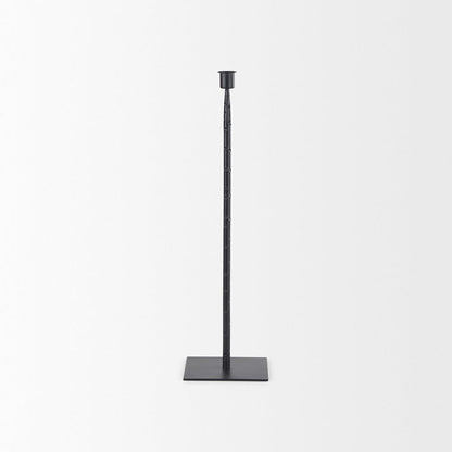 Mercana - Porter 5.0L x 5.0W x 18.0H Medium Black Iron Candle Holder - 69861 view 2
