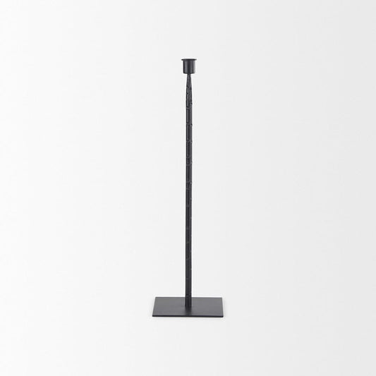 Mercana - Porter 5.0L x 5.0W x 18.0H Medium Black Iron Candle Holder - 69861 view 2