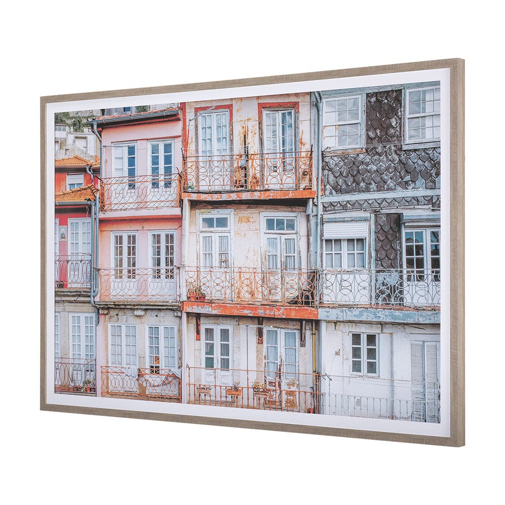 Mercana - Porto Houses by Mercana Studio a Framed Art Print Matted under Glass - 14899 view 2