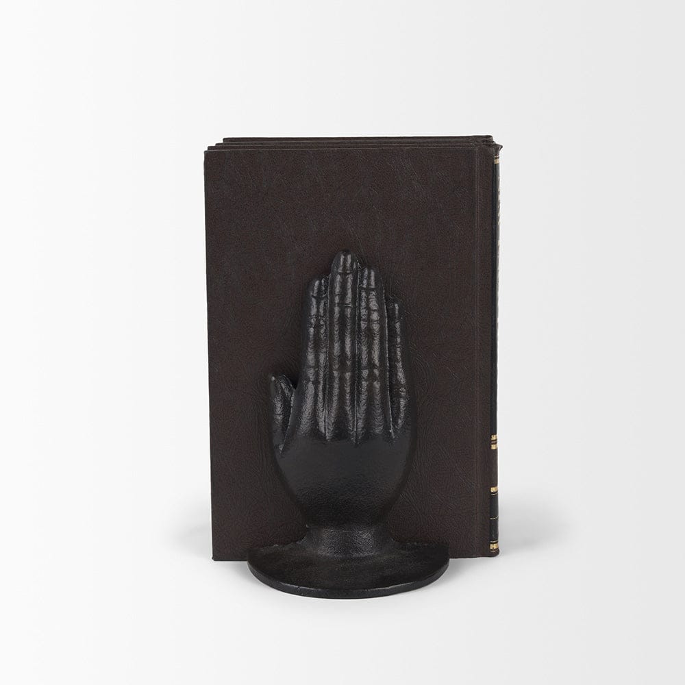 Mercana - Praying Hands Bronze Cast Iron Book Ends - 70537 view 3
