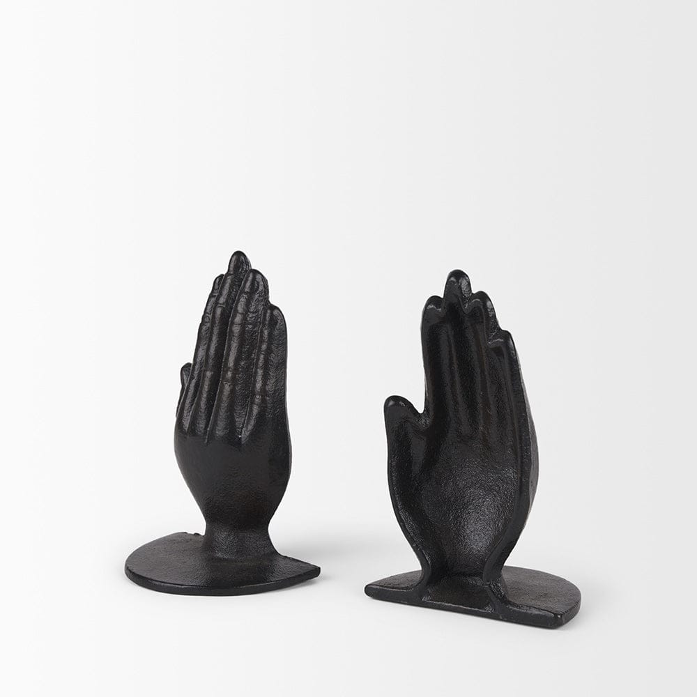 Mercana - Praying Hands Bronze Cast Iron Book Ends - 70537 view 5