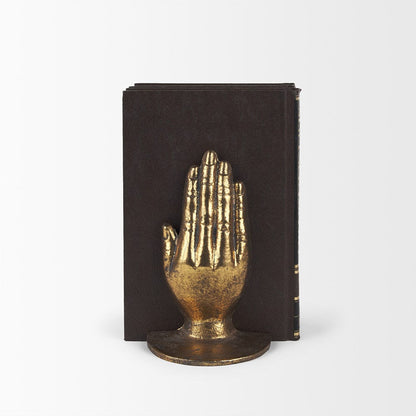 Mercana - Praying Hands Gold Cast Iron Book Ends - 70538 view 3