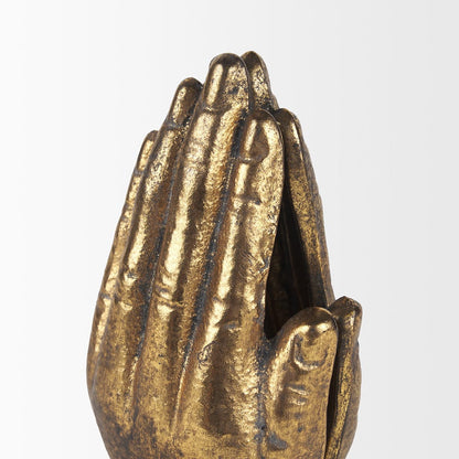 Mercana - Praying Hands Gold Cast Iron Book Ends - 70538 view 6