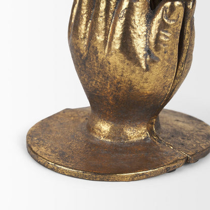 Mercana - Praying Hands Gold Cast Iron Book Ends - 70538 view 7
