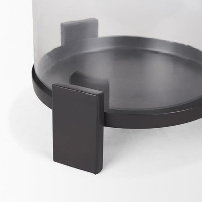 Mercana - Price Large Matte Black Metal w/ Glass Hurricane Candle Holder - 70676 view 10