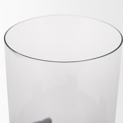 Mercana - Price Small Matte Black Metal w/ Glass Hurricane Candle Holder - 70677 view 6