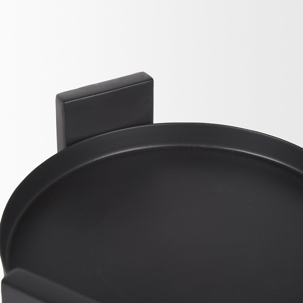 Mercana - Price Small Matte Black Metal w/ Glass Hurricane Candle Holder - 70677 view 7