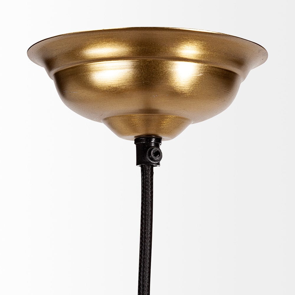 Mercana - Prima 9.5x12.5 Gold Metal and Glass Pyramid Pendant Light - 68176 view 4