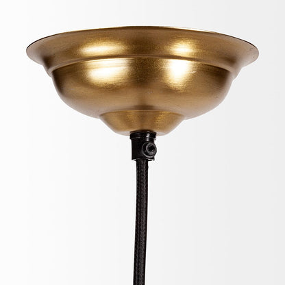 Mercana - Prima 9.5x12.5 Gold Metal and Glass Pyramid Pendant Light - 68176 view 4