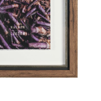 Mercana - Purple Sea Urchins by Nathan Larson a Hand Embellished Framed Art Print Matted under Glass - 15833 view 3