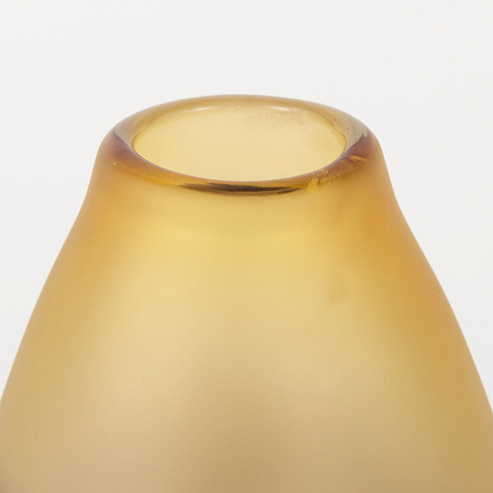 Mercana - Pyla Large Yellow/Brown Glass Sand Dune Inspired Vase - 69040 view 6