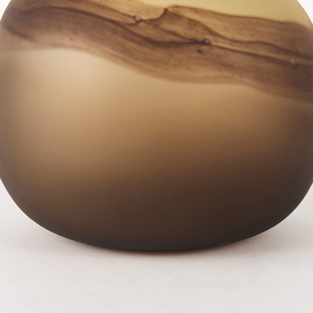 Mercana - Pyla Short Yellow/Brown Glass Sand Dune Inspired Vase - 69038 view 11