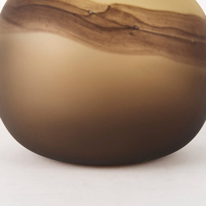Mercana - Pyla Short Yellow/Brown Glass Sand Dune Inspired Vase - 69038 view 11