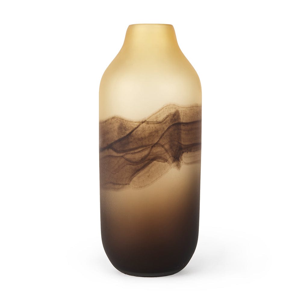Mercana - Pyla Tall Yellow/Brown Glass Sand Dune Inspired Vase - 69039 view 1