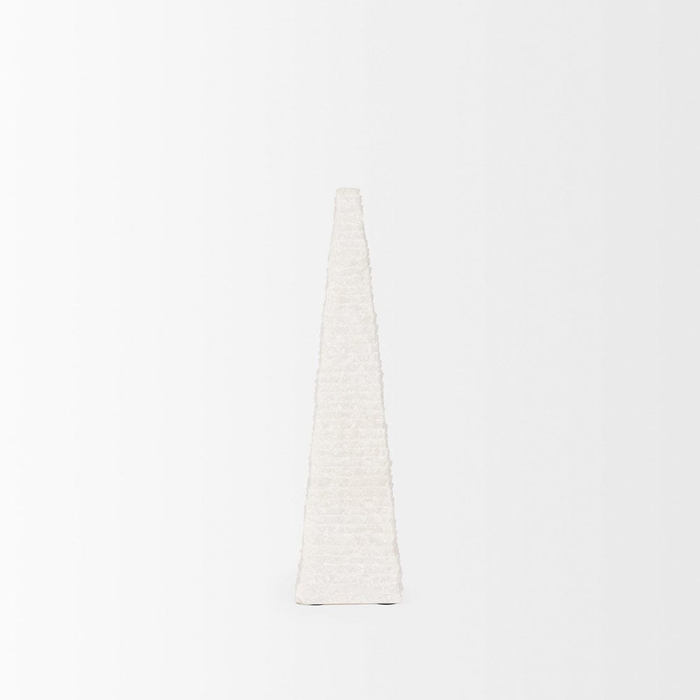 Mercana - Pyramis White Rough Marble Obelisk 13" - 70501 view 2