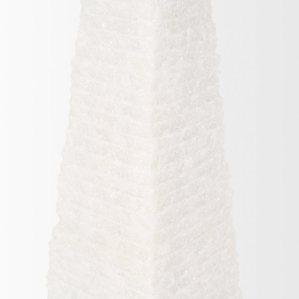 Mercana - Pyramis White Rough Marble Obelisk 13" - 70501 view 5